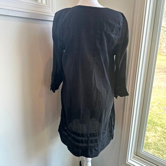 Pia Rossini NWT St Lucia Kaftan Large Black Lace Swim Beach Cover Up Dress - Picture 5 of 7